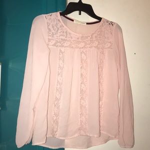 light pink blouse